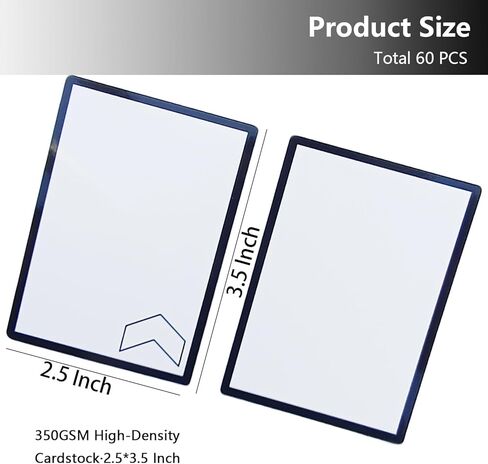 MTG Tokens Set of 60, Double-Sided Reusable Dry Erase Token Cards, Blank Infinitokens for MTG, DND and TCG, Proxy Card Games Accessories in Kuwait