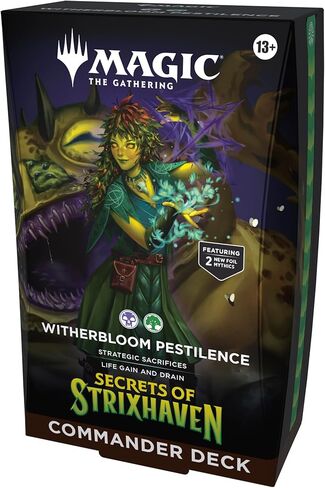 السحر: أسرار تجميع مجموعة Strixhaven Commander Deck - ويذربلوم بيستيلنس (مجموعة مكونة من 100 بطاقة، صندوق بطاقات + ملحقات) in Kuwait