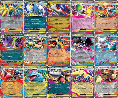 5 بوكيمون - مجموعة بطاقات Mega Evolution ex Ultra Rare - مجموعة متنوعة - لا توجد نسخ مكررة in Kuwait