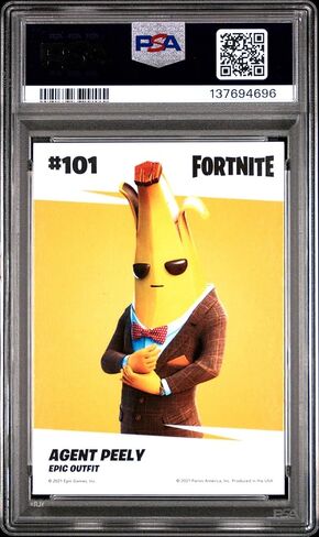 Graded 2021 Panini Fortnite Agent Peely #101 Video Game Trading Card PSA 10 Gem Mint in Kuwait