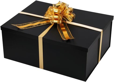 صندوق هدايا كبير جدًا باللون الأخضر من UoeRing قطعة واحدة مقاس 22 × 17 × 9 بوصة، صندوق هدايا فاخر مع غطاء لتقديم هدايا عيد الميلاد وعيد الحب (يتضمن أقواس السحب والبطاقة والمغلف والحشو) in Kuwait