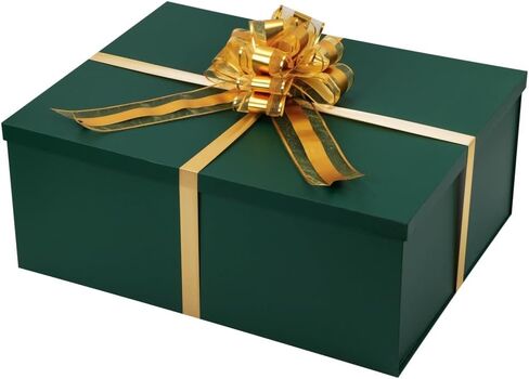 UoeRing Green Extra Large Gift Box 1Pcs 22x17x9 inch,luxury Gift Box with Lid for Presents Birthday Christmas Valentine's Day (Includes Pull Bows,Card,Envelope,Filler) in Kuwait