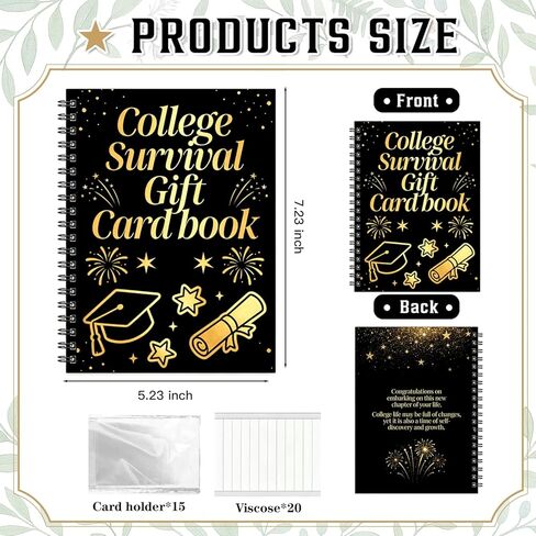 SIHPTO College Survival Gift Card Book 7x5 Inches-2026 Graduation Gifts for High School Graduates & Freshmen, First Year College Survival Kit, Back to School Gift for Freshman in Kuwait