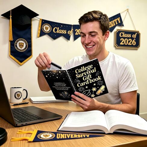 SIHPTO College Survival Gift Card Book 7x5 Inches-2026 Graduation Gifts for High School Graduates & Freshmen, First Year College Survival Kit, Back to School Gift for Freshman in Kuwait
