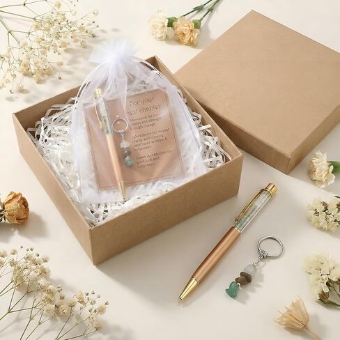 Natural Crystals Pen and Keychain Gifts for New Beginnings Your Next Chapter, New Beginnings Gifts for Leaving Going Away Friends Family Coworkers Teacher Leaving Farewell Breakup Promotion in Kuwait