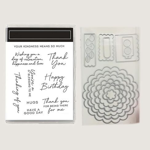2026 New Pteridophyte Flower Animal Metal Cutting Dies and Clear Stamps for DIY Greeting Card Handmade Album Scrapbooking Embossing Making (M7555-Dies and Stamps) in Saudi Arabia