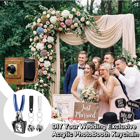 ForraFun 61 Pcs Handheld Keychain Making Kit with 1.38"/35mm Circle Cutter, 30 Acrylic Blank Keyring, 30 PU Leather Keychains, DIY Photo Insert Craft Supplies for Wedding Birthday Favors Party Gifts in Kuwait