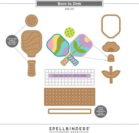 Born to Dink Clear Stamp & Die Set in Kuwait