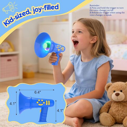 MEGUO Voice Changer for Kids,Mini Megaphone,Birthday Gift for Boys Girls Ages 3,4,5,6,7,8 - Boy Toys for 3-8+ Year Old - Noise Maker Prank Gift for Christmas,Easter,Halloween,Cool Gadgets (Blue) in Kuwait