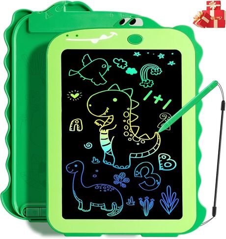 Teriph LCD Writing Tablet for Kids, Colorful Toddlers Toys Drawing Board, Educational Kid Toys, Doodle Pad Dinosaur Toy for 3 4 5 6 7 8 Year Old Boys Girls Birthday Party Xmas,8.5inch & Green in Kuwait