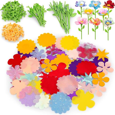 Fabric Flower Bouquets Toys, DIY Craft Kits Toys for Kids - Flowers Market Toy, Build Your Flower Bouquet, Arts & Crafts for 4+ Year Toddler Girl, Educational Activity Preschool B-Day Gifts in Saudi Arabia