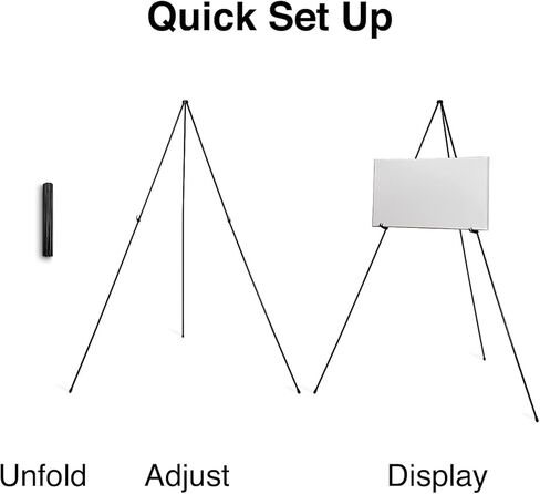 Staples Display Easel 63-Inch Black Metal in Kuwait