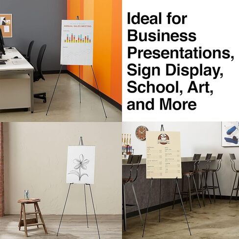 Staples Display Easel 63-Inch Black Metal in Kuwait
