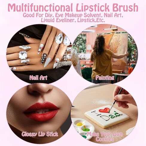 100 Pcs Disposable PYO Cookie Paint Brushes with 100 Pcs Cookie Packaging Bags, 3.54 Inch Mini Food Safe Paint Brushes for Cookies, Cupcakes, Crafts, and Makeup Application in Kuwait