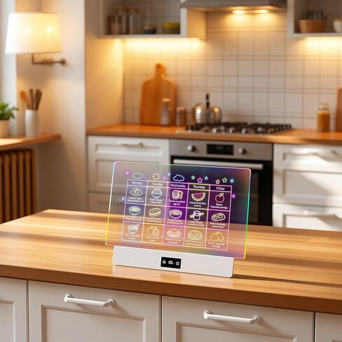 TAEMVV 16 Inch LED Drawing Board for Kids with Display, Rechargeable Light Up LCD Writing Tablet with 15H Battery & Stand, 8 Colors 3 Dynamic Modes Glow Light Board for Toy Birthday Gifts in Kuwait