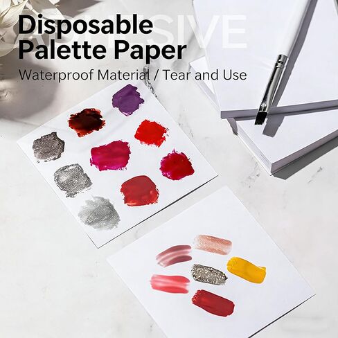 Disposable Nail Polish Palette Paper, 100 Sheets, Waterproof Nail Art Mixing Palette, Portable Gel Mixing Tool in Kuwait