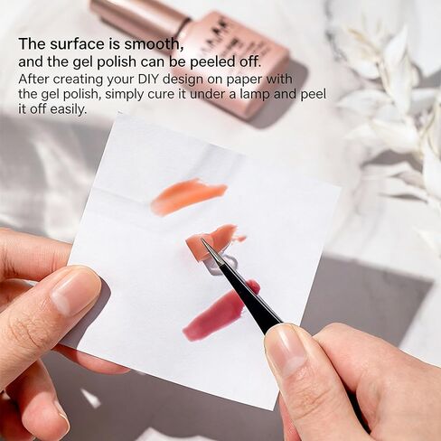 Disposable Nail Polish Palette Paper, 100 Sheets, Waterproof Nail Art Mixing Palette, Portable Gel Mixing Tool in Kuwait