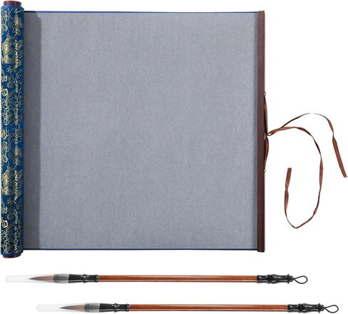 Water Drawing Mat with Chinese Calligraphy Brush Set, Reusable Water Painting Mat for Beginners, Portable Canvas Rolls for Painting and Calligraphy Practice for Mom in Kuwait