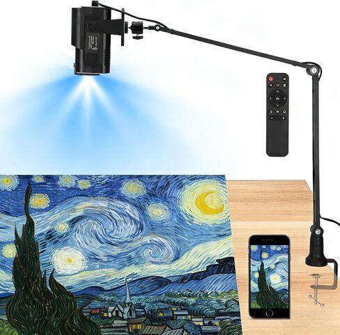 جهاز عرض فني للتتبع والرسم باستخدام التطبيق، جهاز عرض رسم أصلي بدقة 1280 بكسل للفنانين، 8 أدوات تتبع احترافية للقماش، والجداريات الجدارية، وتزيين الكعك، وحرق الخشب والرسم in Kuwait