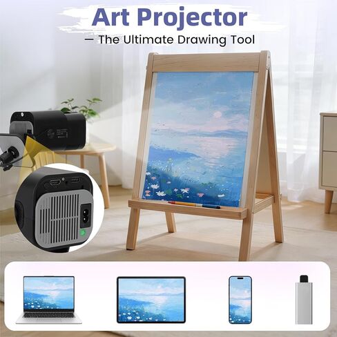 جهاز عرض فني للتتبع والرسم باستخدام التطبيق، جهاز عرض رسم أصلي بدقة 1280 بكسل للفنانين، 8 أدوات تتبع احترافية للقماش، والجداريات الجدارية، وتزيين الكعك، وحرق الخشب والرسم in Kuwait