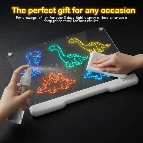 لوحة رسم LED للأطفال، لوحة ملاحظات LED قابلة لإعادة الشحن مقاس 17 بوصة مع ألوان، أفضل هدايا للأطفال للفتيات من عمر 3، 4، 5، 6، 7، 8، 9، 10 سنوات فما فوق، هدية عيد ميلاد مثالية من 4 إلى 12 (جديد 2026) in Kuwait