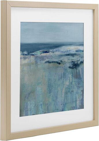 Stupell Industries 'Serene Abstract Pastel Seascape'، طباعة مؤطرة تحت الزجاج، بني، 13 × 13 بوصة، سهلة التعليق وقوية، صنع في الولايات المتحدة الأمريكية، بواسطة كارول روبنسون in Kuwait