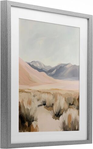 Stupell Industries 'Pastel Desert Solitude'، طباعة مؤطرة تحت الزجاج، رمادي، 13 × 16 بوصة، سهلة التعليق وقوية، صنع في الولايات المتحدة الأمريكية، بواسطة هايدي كونتز in Kuwait