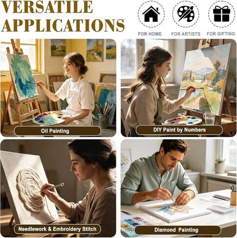 6 قطع من قضبان تمديد القماش مقاس 16 × 20 بوصة، طقم إطار قماشي خشبي DIY للرسم الزيتي، الطلاء بالأرقام، الملصق، غرز التطريز والمشاريع الفنية بالإبرة in Kuwait