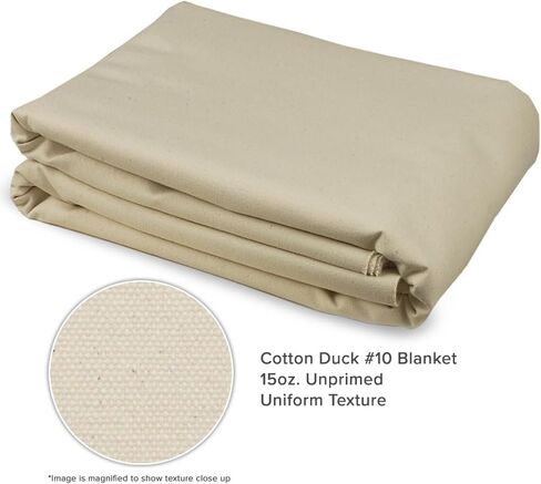 قماش فاخر من Creative Mark Unprimed Cotton Duck - قماش مطوي 12oz - 72 بوصة × 6 ياردات - قماش قماش غير متمدد بكميات كبيرة للفنانين in Kuwait