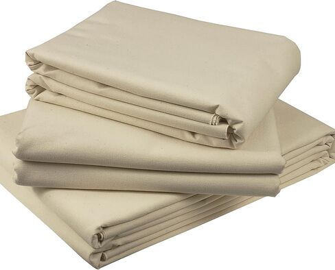 قماش فاخر من Creative Mark Unprimed Cotton Duck - قماش مطوي 12oz - 72 بوصة × 6 ياردات - قماش قماش غير متمدد بكميات كبيرة للفنانين in Kuwait