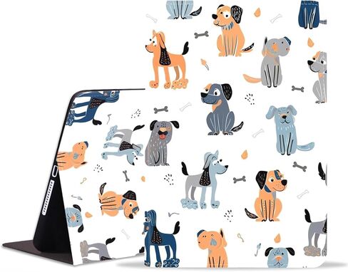 Case for Samsung Galaxy Tab A8 10.5 Inch 2022 Model (SM-X200/X205/X207), PU Leather Folio Case Smart Cover with Stand & Auto Wake Sleep, Cute Cartoon Dog in Saudi Arabia