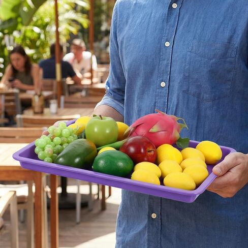 Molain 8 Pack Multicolor Plastic Art Trays, 8 Colors Stackable Activity Crafts Tray 16x12x1 Inch Multicolor Art Serving Tray, Sensory Serving Organizer for DIY Projects, Beads, Painting, Jewelry in Kuwait