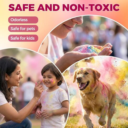 مسحوق Ceya Holi Run، 20 عبوة 3.5 أونصة/100 جم لكل مسحوق رانجولي، مجموعة طلاء طباشير طبيعية متنوعة قابلة للغسل من أجل رانجولي، الكشف عن الجنس، قنابل الدخان، احتفال هولي، المخيم الصيفي، حرب الألوان، التصوير الفوتوغرافي والحفلات in Kuwait