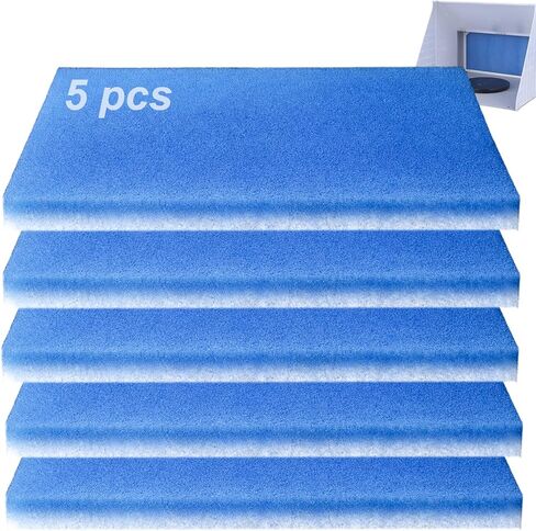 Podoy 5 Pack Airbrush Spray Booth Filters, Double-Layer Paint Booth Filters Compatible with Master B400DC & B420DCK 16" × 7-1/4" in Kuwait
