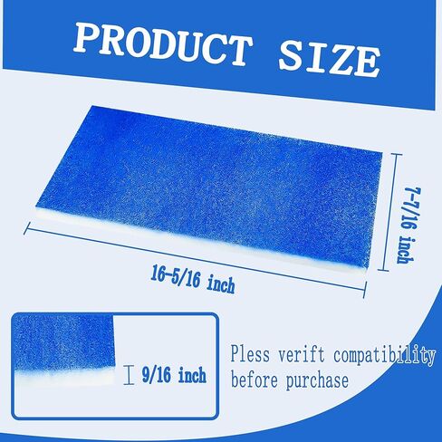 AUC 4Sets (A Total of 8 Pieces) Airbrush Spray Booth Filter,Hobby Paint Booth Filter Replacement,Exhaust Filter for Replace Airbrush Spray Paint Booth (Actual Dimensions: 16-5/16" x 7-7/16") in Kuwait