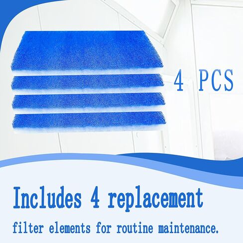 AUC 4Sets (A Total of 8 Pieces) Airbrush Spray Booth Filter,Hobby Paint Booth Filter Replacement,Exhaust Filter for Replace Airbrush Spray Paint Booth (Actual Dimensions: 16-5/16" x 7-7/16") in Kuwait