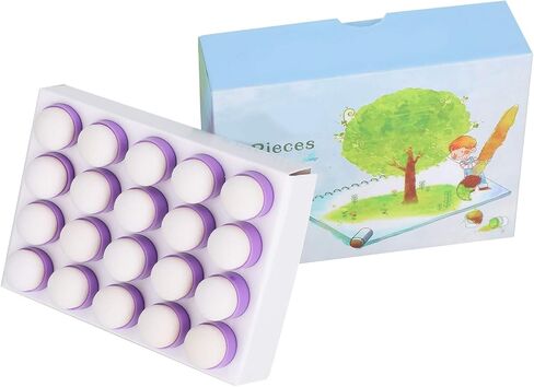 Finger Sponge Dauber, Reusable Art Craft Sponge Tool for Ink Chalk Paint Stamping, Ideal for Artists Kids DIY Projects, Plastic Sponge Material 2.9cm Length Pack of 20 in Kuwait