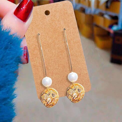 WeLiu Earring Card Holder 256 Pack Display Cards Hanging Earring, Kraft Paper Tags for DIY Ear Studs and Earrings, 3.5 x 2 Inches (Brown) in Saudi Arabia