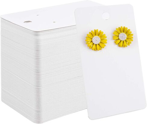 WeLiu Earring Card Holder 256 Pack Display Cards Hanging Earring, Kraft Paper Tags for DIY Ear Studs and Earrings, 3.5 x 2 Inches (Brown) in Saudi Arabia