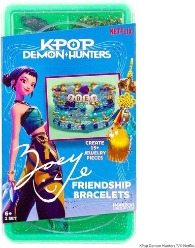 Kpop Demon Hunters™ Friendship Bracelet Kit, 3-Pack, Rumi, Mira & Zoey Bracelet Making Kits, Beads for Jewelry Making, Kpop Charms & Travel-Friendly Bead Case, Official K Pop Demon Hunters Merch in Kuwait