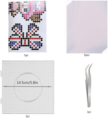 4800pcs Fuse Beads Kit for Kids Crafts, 48 Colors 5mm Melting Beads Set Including Pegboards, Ironing Paper, Tweezers, Birthday and Christmas Gift in Kuwait
