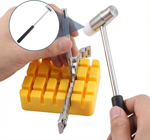 Dual Head Jewelry Hammer,7 Inches Fret Hammer Lightweight Small Mallet Mini Craft Hammers for DIY Crafts,Watches,Tuning,Jewelry Making,Woodworking,Musical Instruments in Kuwait