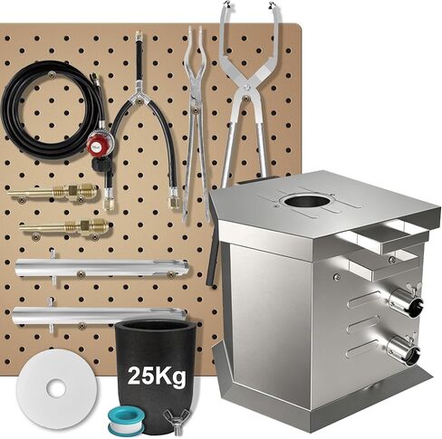 CANALHOUT 9KG/19.5lbs Propane Melting Furnace Kit with Two Tongs and Crucible, All New Kiln Metal Foundry Furnace Smelting Gold Silver Copper Aluminum, Metal Recycle Home Smelting Casting Tool in Kuwait