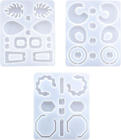 Craft Smart Mixed Jewelry Silicone Mold Set – 3 Clear Molds per Set for DIY Resin Projects, Flexible & Reusable, 12 Pack (36 Molds Total) in Kuwait