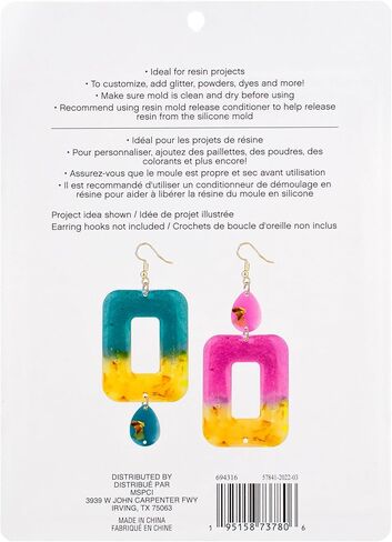 Craft Smart Mixed Jewelry Silicone Mold Set – 3 Clear Molds per Set for DIY Resin Projects, Flexible & Reusable, 12 Pack (36 Molds Total) in Kuwait
