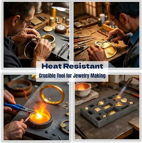 Graphite Casting Mold, 20-Hole Ingot Mold for Gold Silver Aluminum Copper Brass Melting - Heat Resistant Crucible Tool for Jewelry Making, Metal Casting, Refining Supplies in Kuwait
