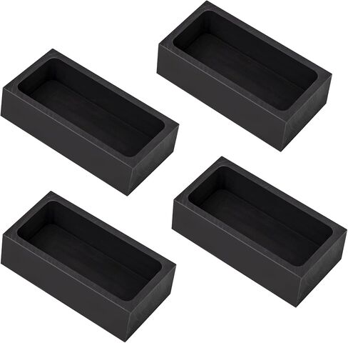 4Pcs 1kg Graphite Ingot Molds for Gold Silver Copper Aluminum Metal Melting Casting Refining Tools in Kuwait