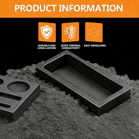Graphite Torch Melting Casting Kit,8-in-1 Crucibles for Melting Metal Kit All in One Set Ingot Mould,Premium Graphite Crucible for Gold Silver Metal Melting in Kuwait