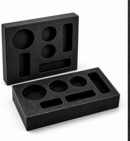 2-Piece Graphite Ingot Mold Set, Includes 5-Hole and 6-Hole Casting Moulds, Ideal for Metal Casting, Gold and Silver Jewelry Making Tools in Kuwait