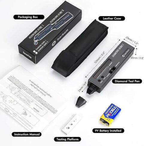 High Accuracy Professional Diamond Tester Pen with 365nm UV Light & Thermal Sensor – Fast 0.5s Detection,Diamond Tester, Professional Jewelers' Gemstone Detector (Diamond Tester Pen) in Kuwait